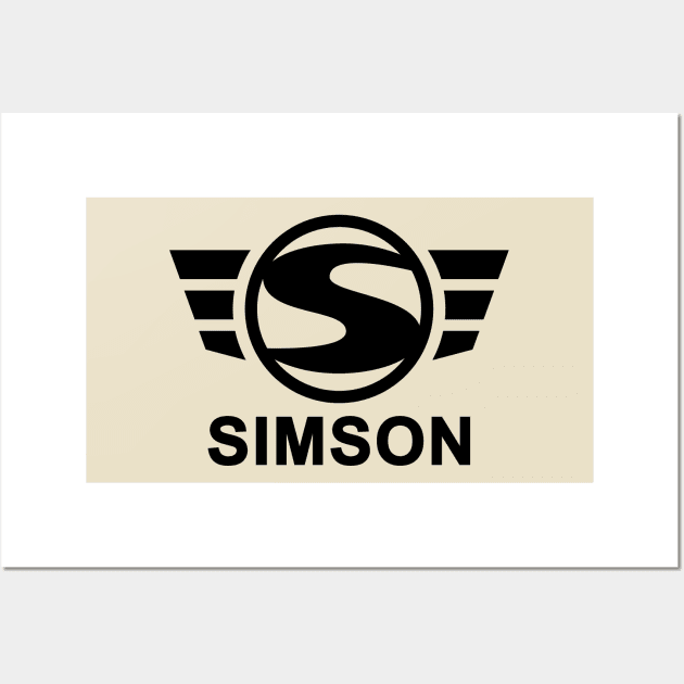 Simson logo (black) Wall Art by GetThatCar
